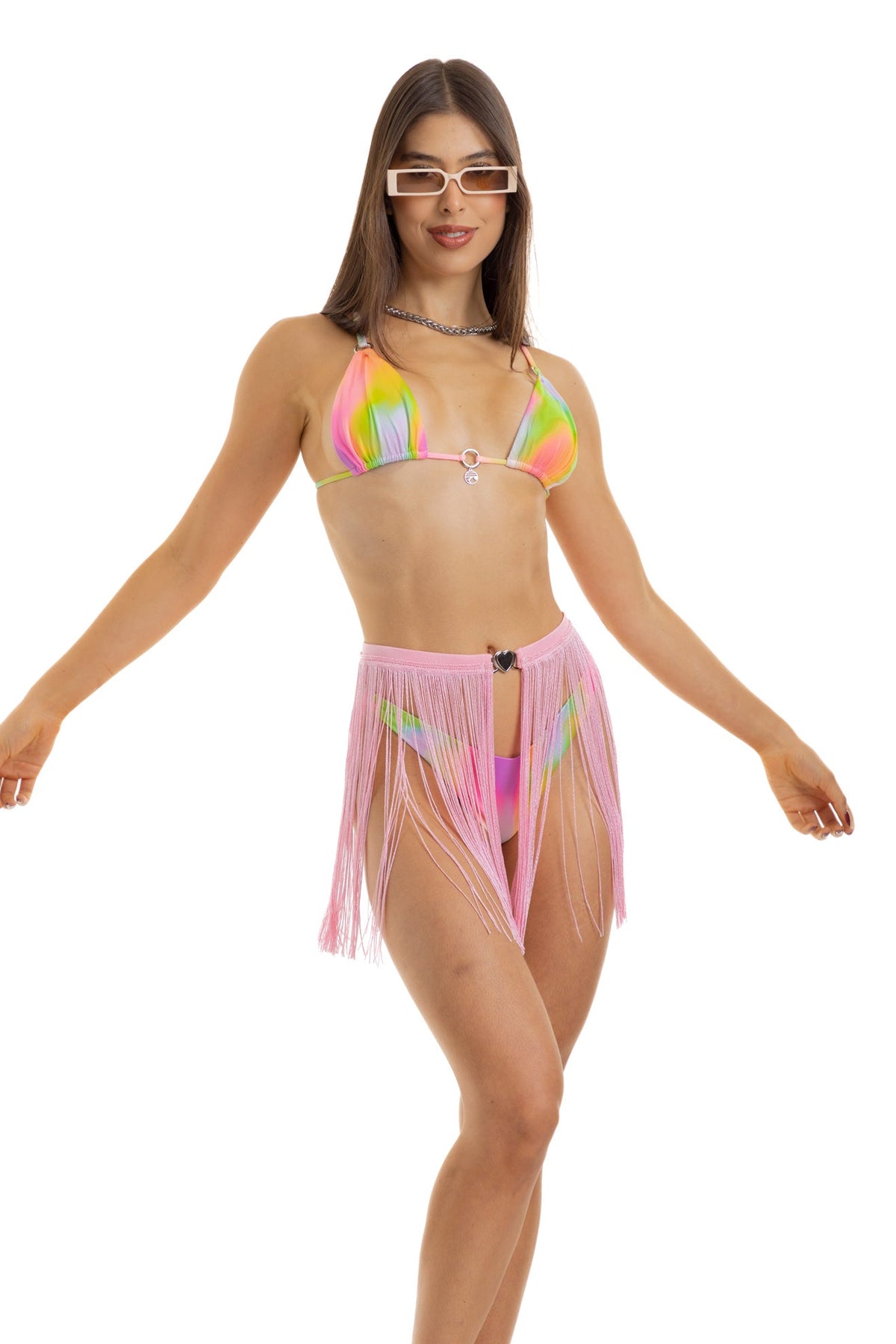 PINK FLECOS SKIRT
