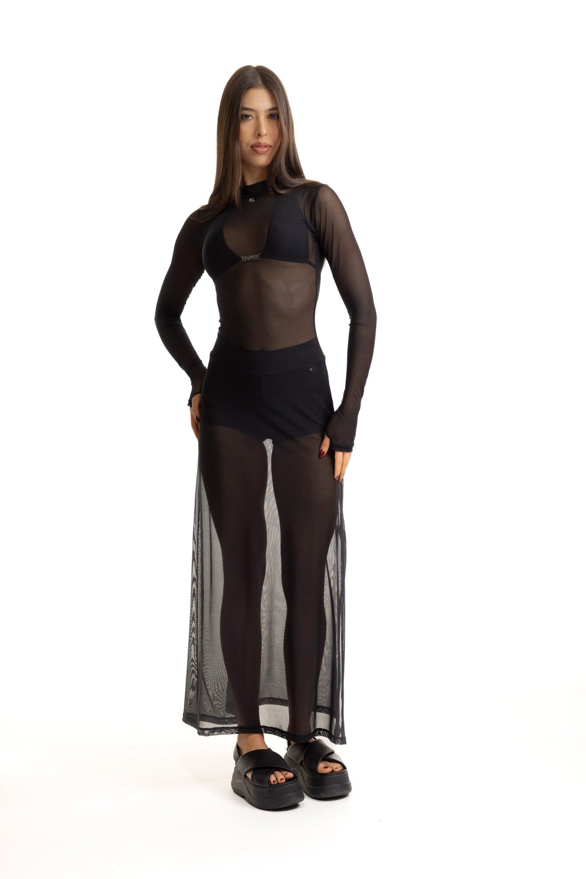 MESH BLACK DRESS