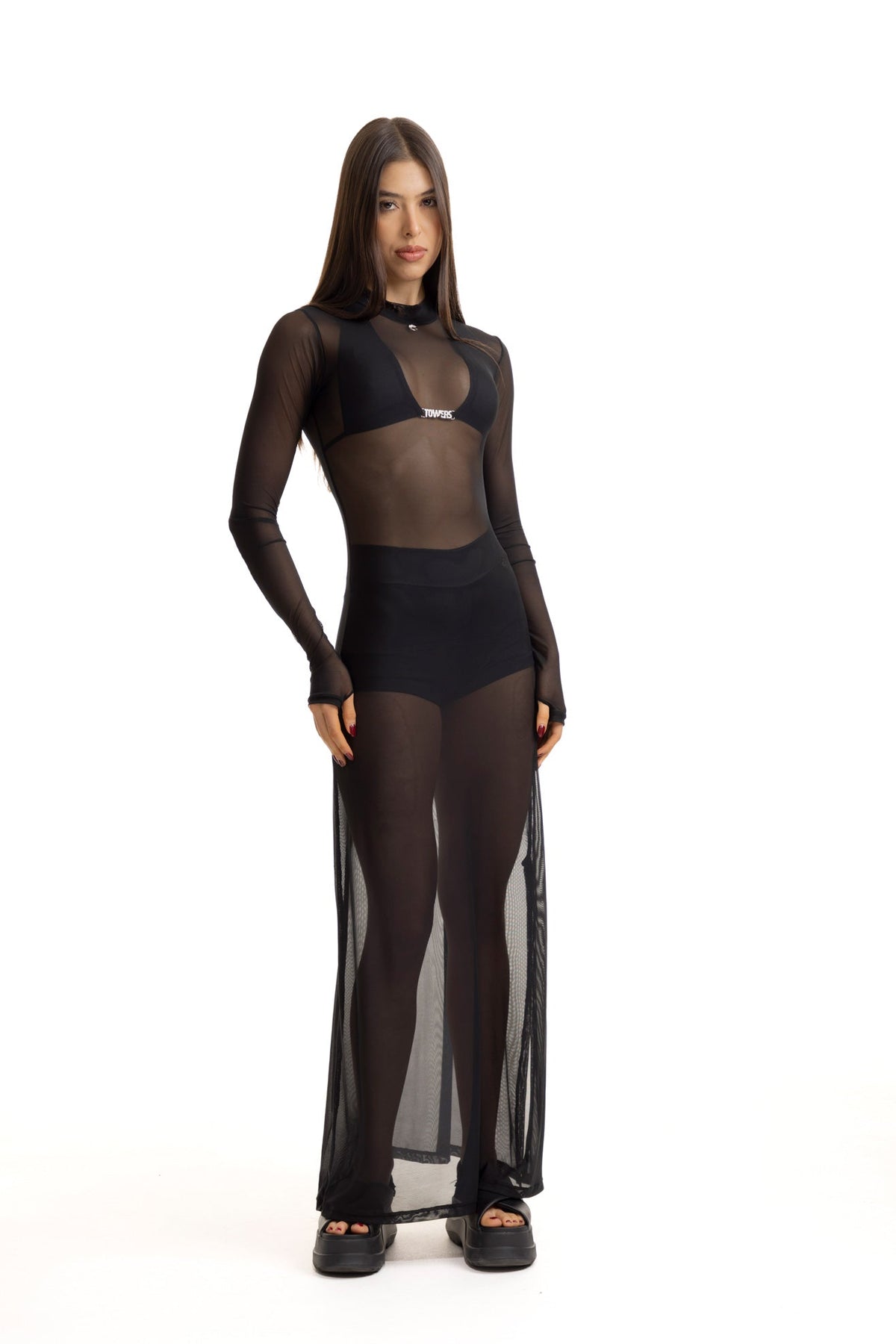 MESH BLACK DRESS