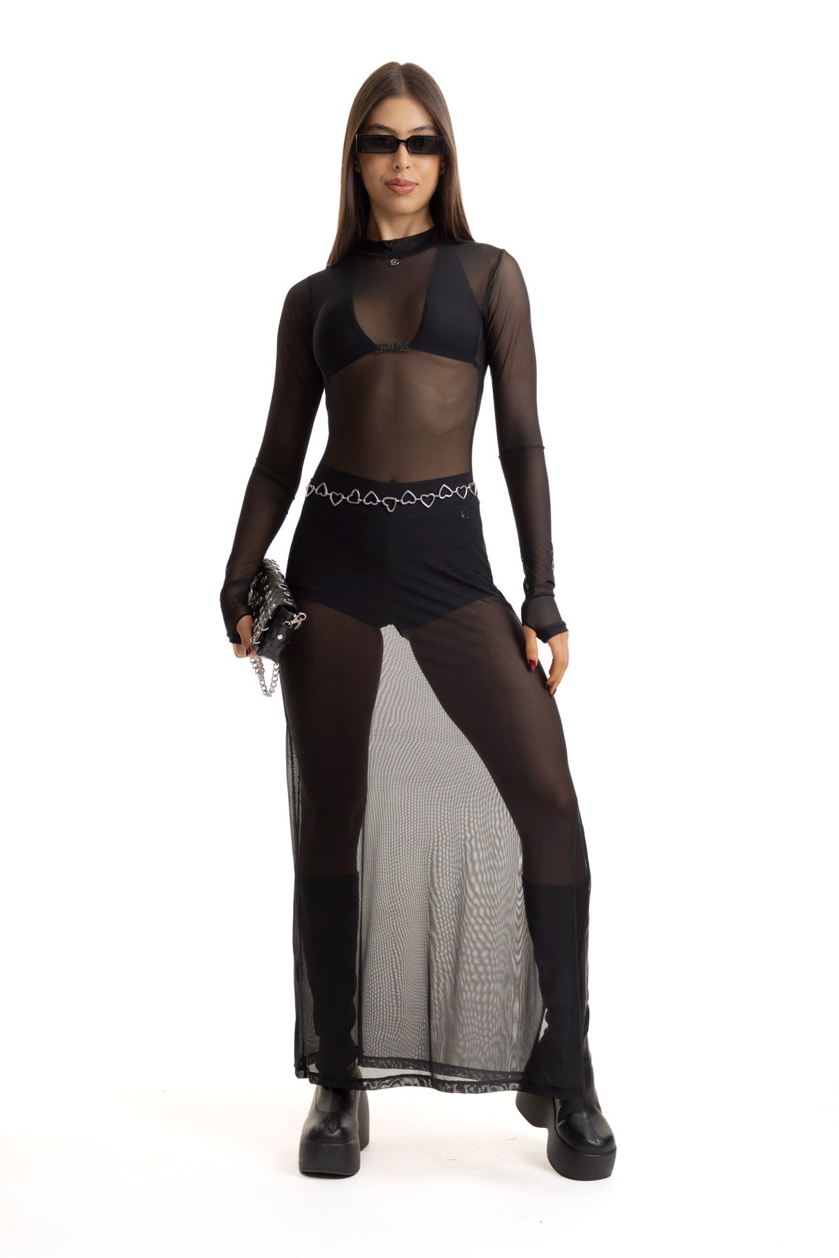 MESH BLACK DRESS