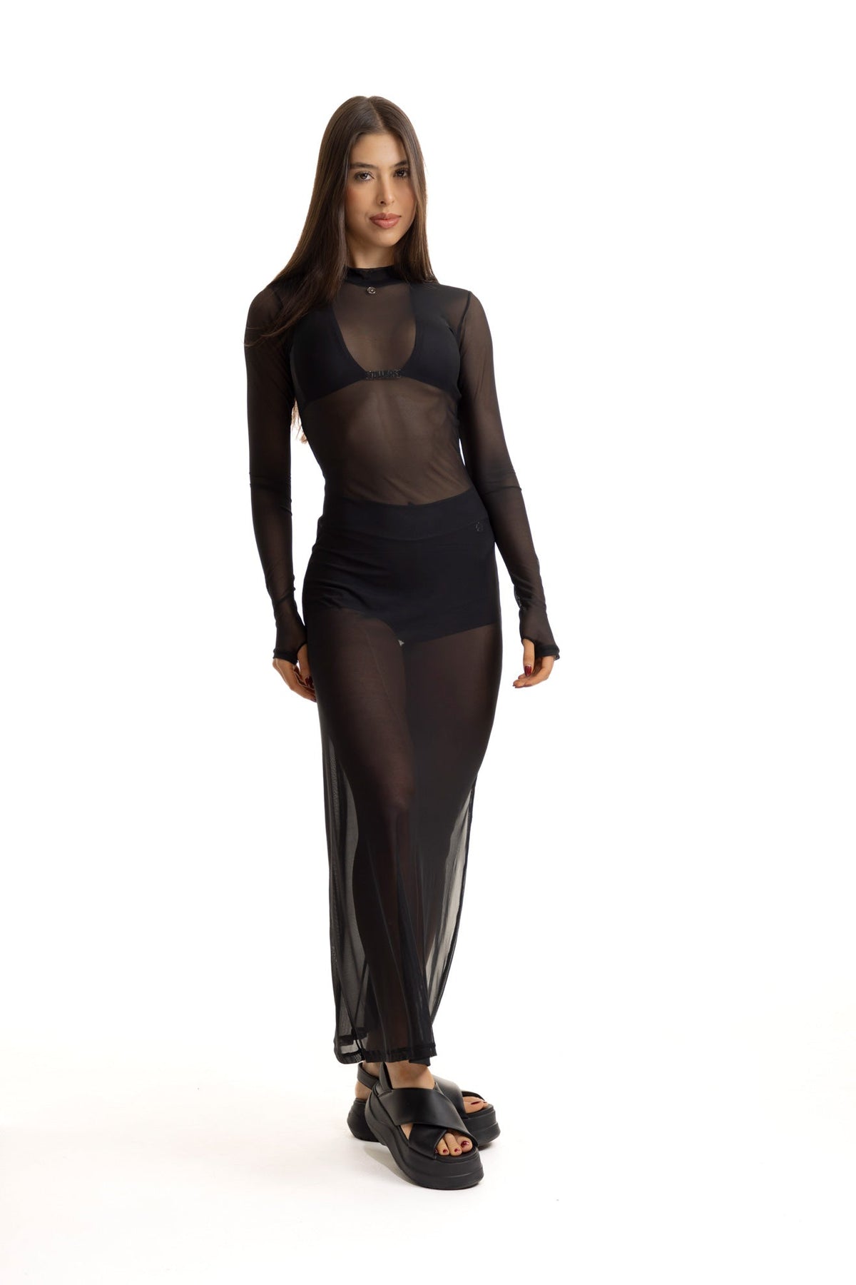 MESH BLACK DRESS