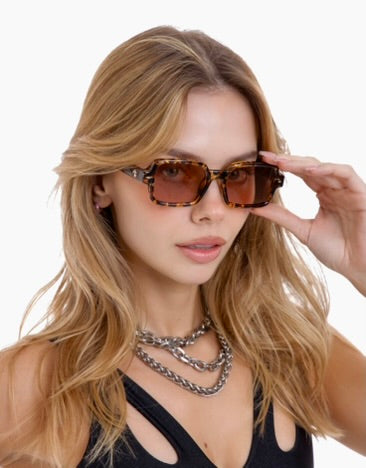 ANIMAL PRINT DRIP SUNGLASSES