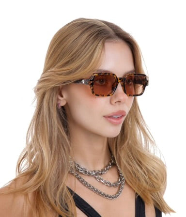ANIMAL PRINT DRIP SUNGLASSES