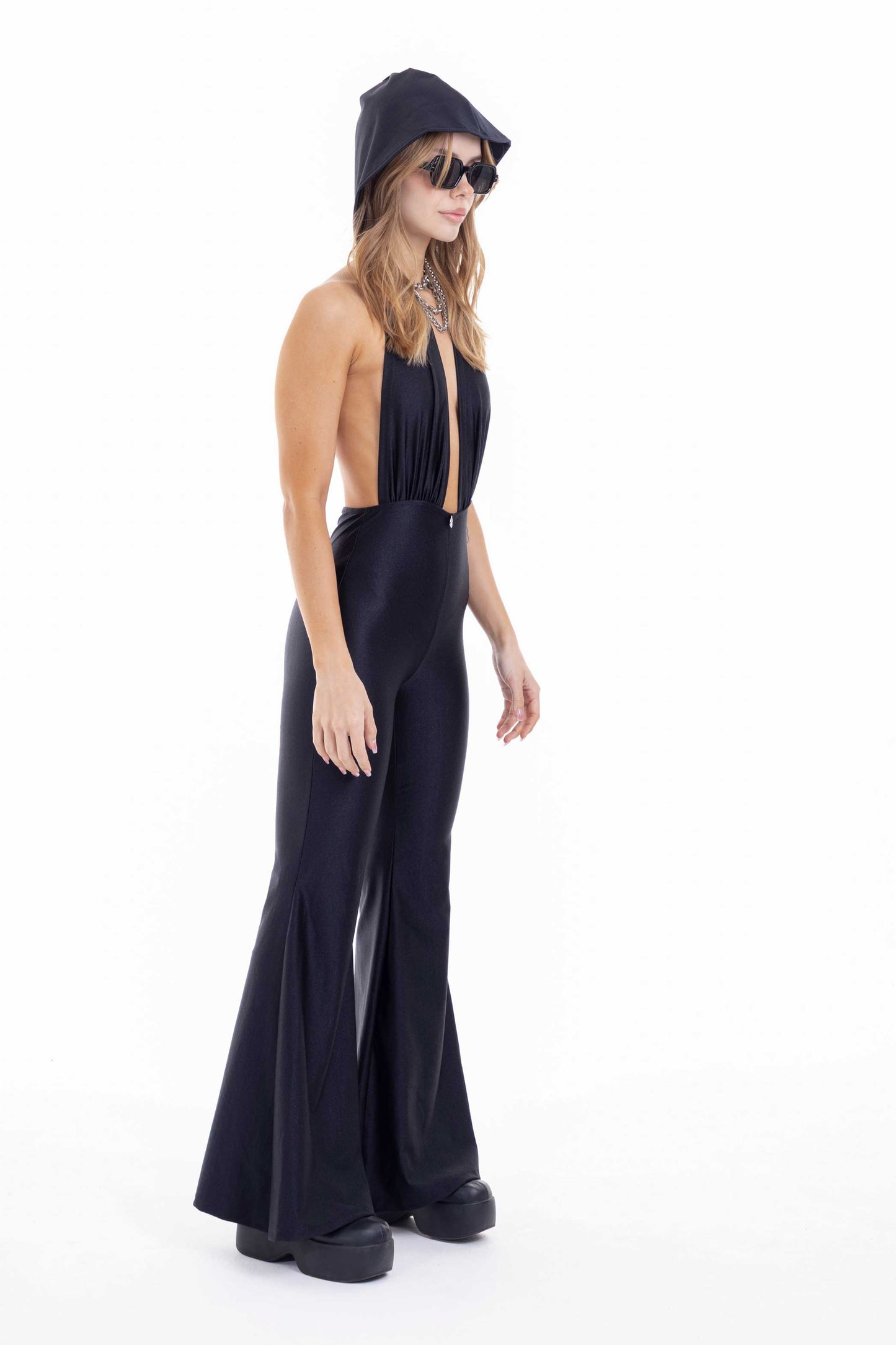 DARK HOOD JUMPSUIT